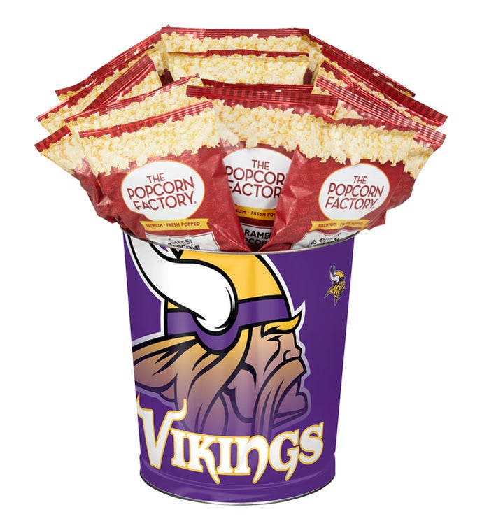 Minnesota Vikings 3-Flavor Popcorn Tins